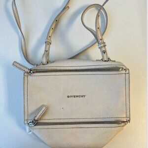 Givenchy Pandora Cream Light Beige Texture Leather Bag